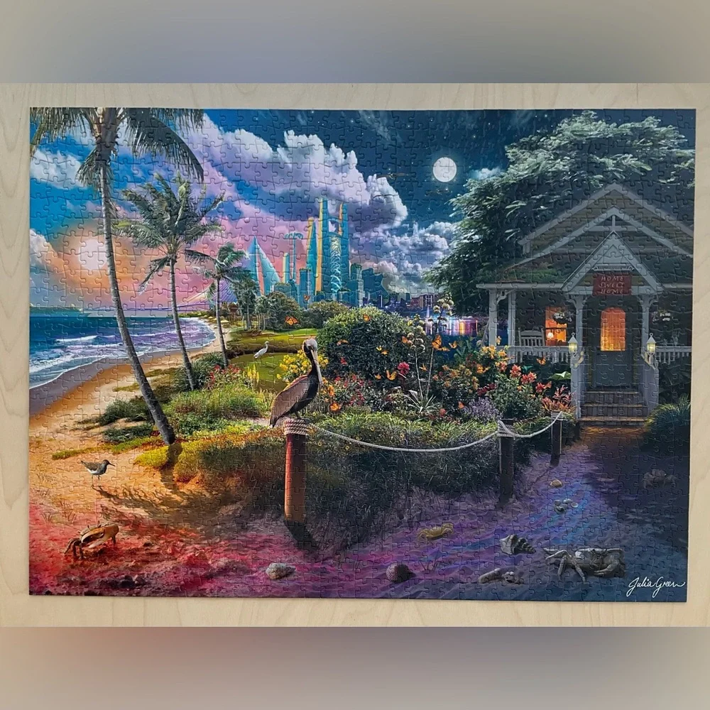 Buffalo Games “Beach Cabin” 1000 piece puzzle - Picture 5 of 5